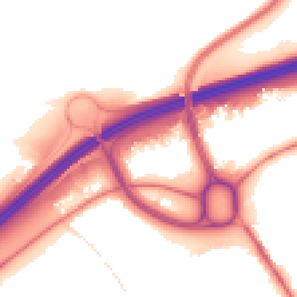 Night-time road noise heatmap for HD3 3RY