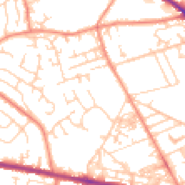 Daytime road noise heatmap for HD3 3WL