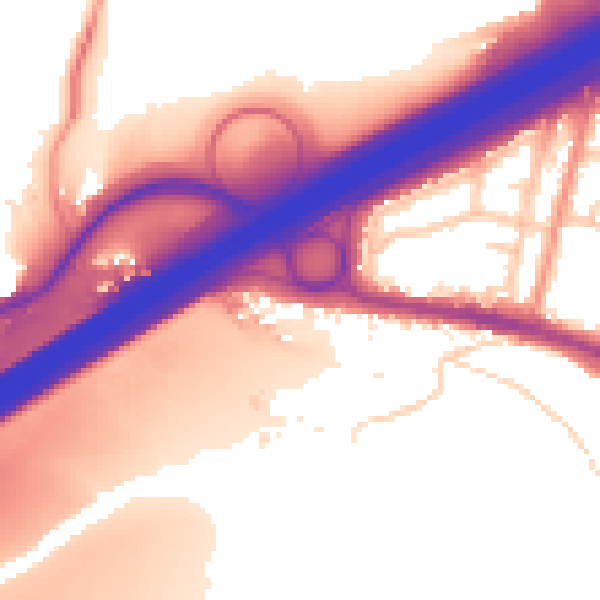 Daytime road noise heatmap for HD3 3XU