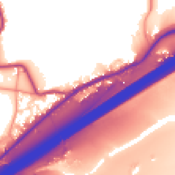 Daytime road noise heatmap for HD3 3YS