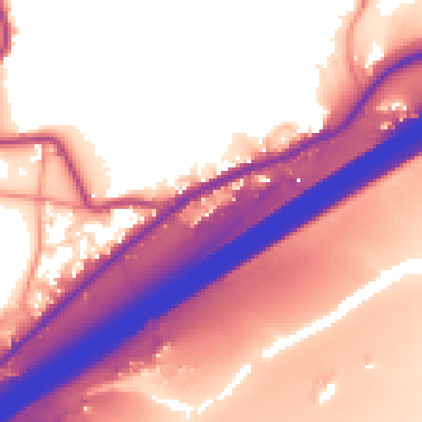 Daytime road noise heatmap for HD3 3YT