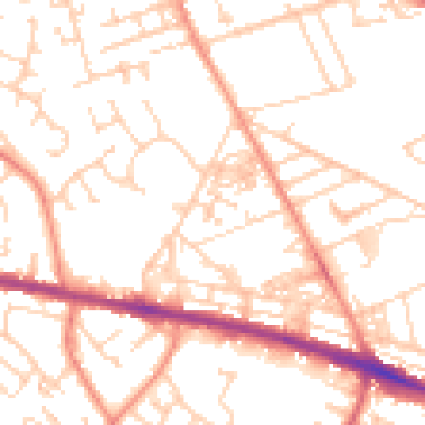 Daytime road noise heatmap for HD3 3ZF