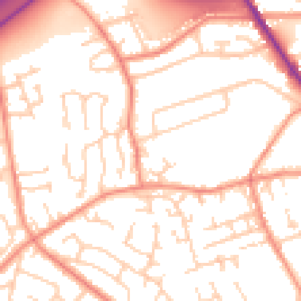Daytime road noise heatmap for HD3 3ZN