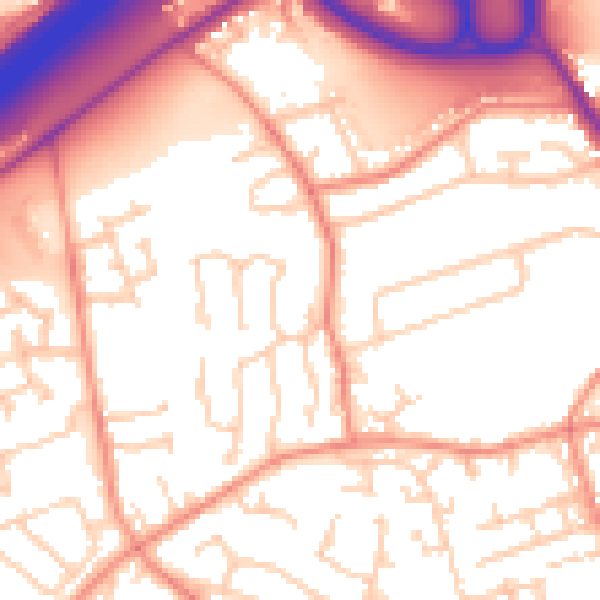 Daytime road noise heatmap for HD3 3ZP