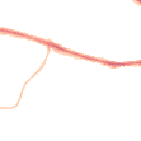 Night-time road noise heatmap for HD3 4AG