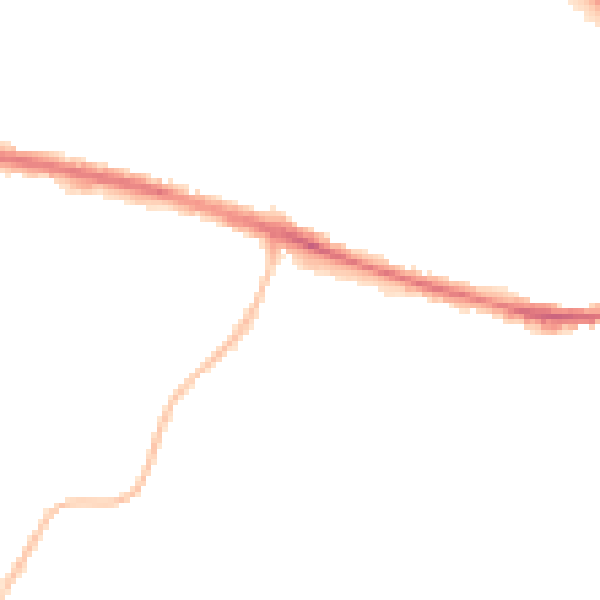 Night-time road noise heatmap for HD3 4BS