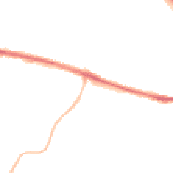 Night-time road noise heatmap for HD3 4DE
