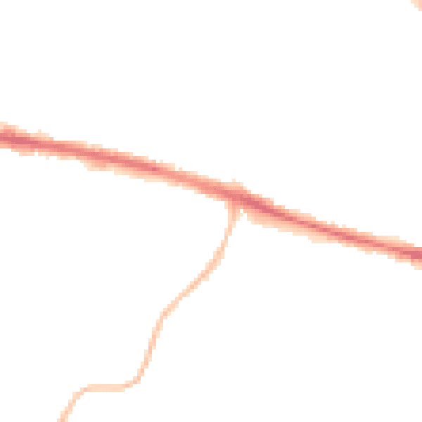 Night-time road noise heatmap for HD3 4DF