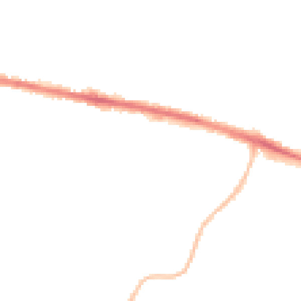 Night-time road noise heatmap for HD3 4EG