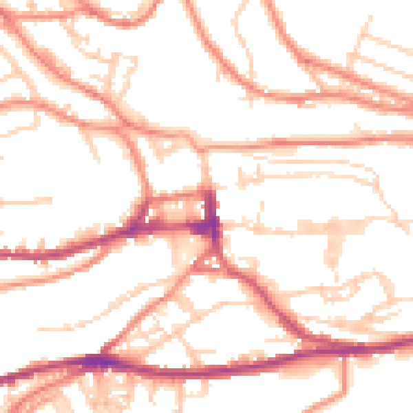 Daytime road noise heatmap for HD3 4HZ
