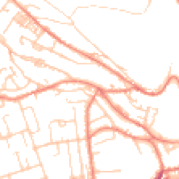 Daytime road noise heatmap for HD3 4JH