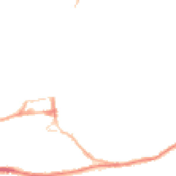 Night-time road noise heatmap for HD3 4JW