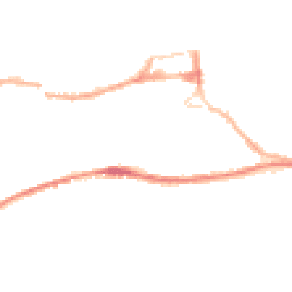 Night-time road noise heatmap for HD3 4LF