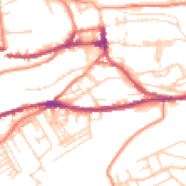 Daytime road noise heatmap for HD3 4LP