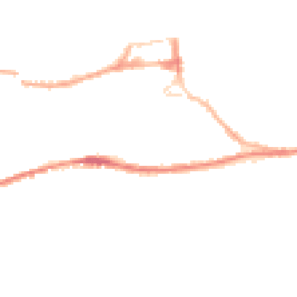 Night-time road noise heatmap for HD3 4LW