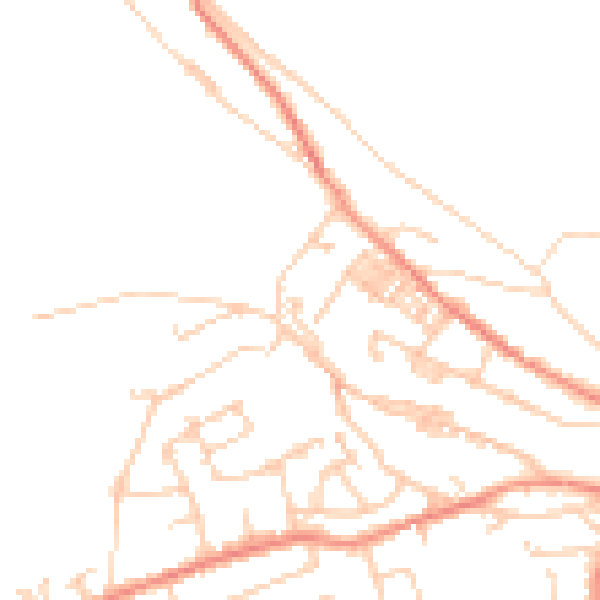 Daytime road noise heatmap for HD3 4PB