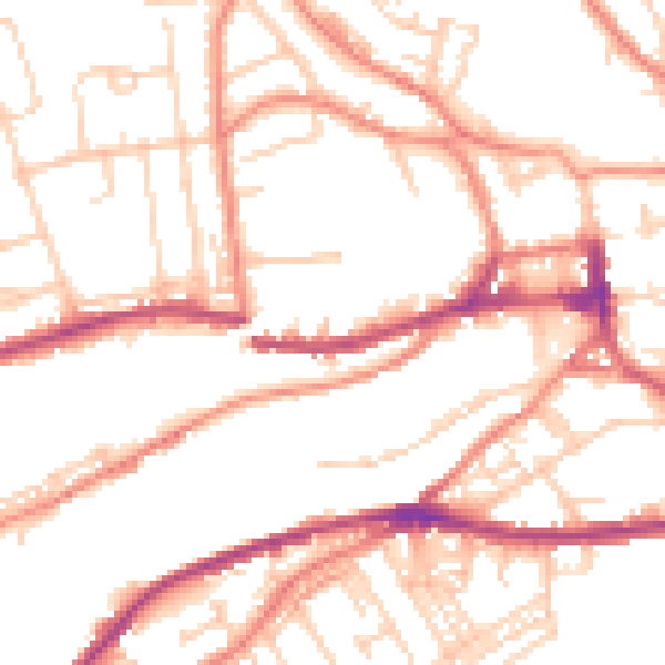 Daytime road noise heatmap for HD3 4PR