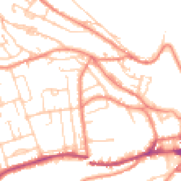 Daytime road noise heatmap for HD3 4RE
