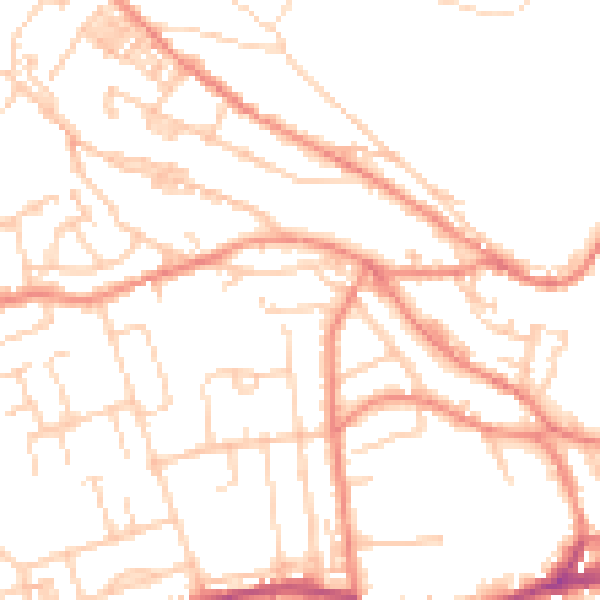 Daytime road noise heatmap for HD3 4RS