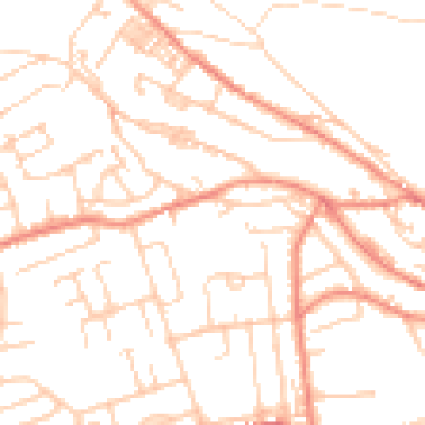 Daytime road noise heatmap for HD3 4SU