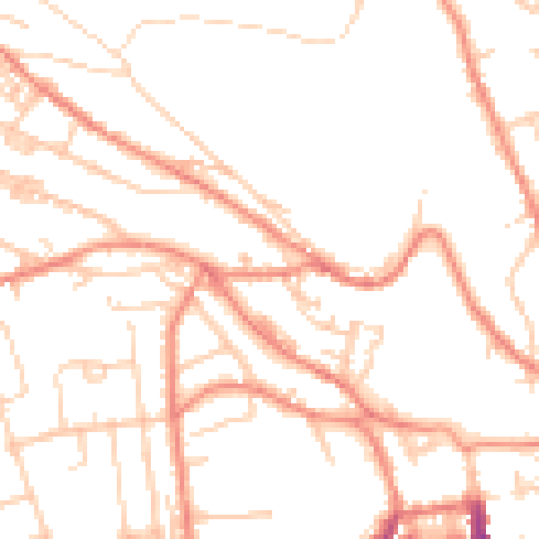 Daytime road noise heatmap for HD3 4SY