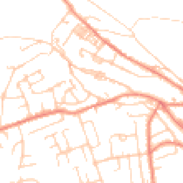 Daytime road noise heatmap for HD3 4TL