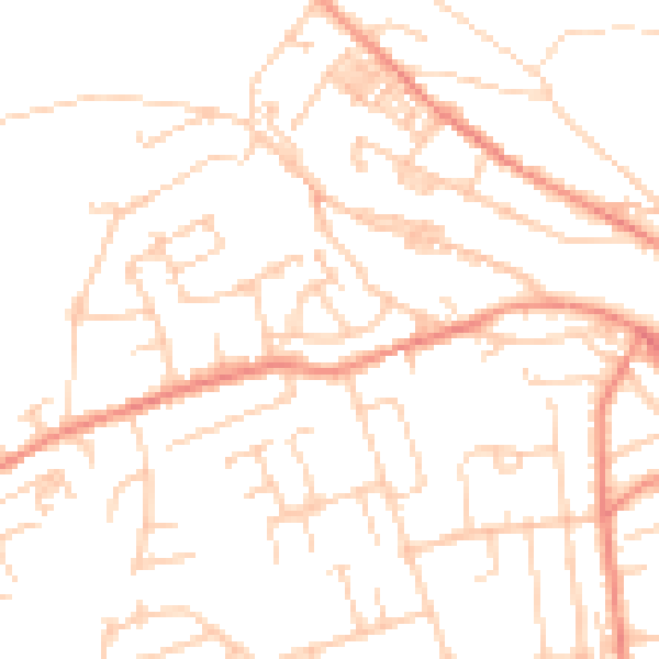Daytime road noise heatmap for HD3 4TN