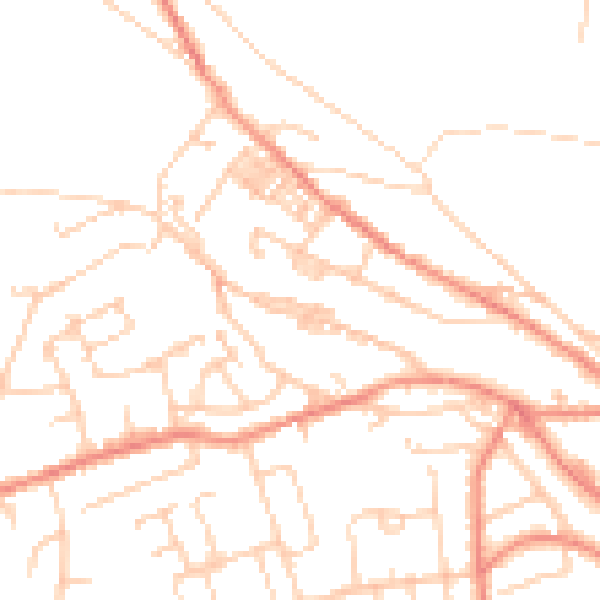 Daytime road noise heatmap for HD3 4UD