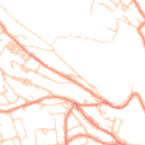 Daytime road noise heatmap for HD3 4UG