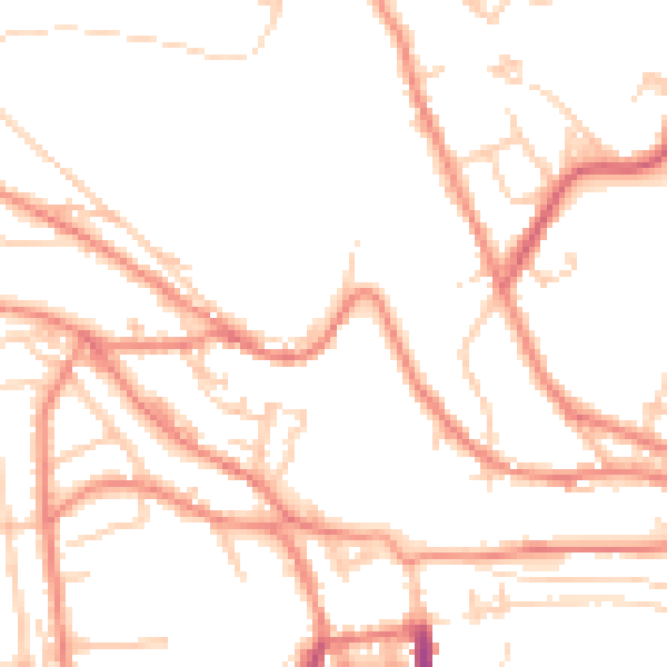 Daytime road noise heatmap for HD3 4UH