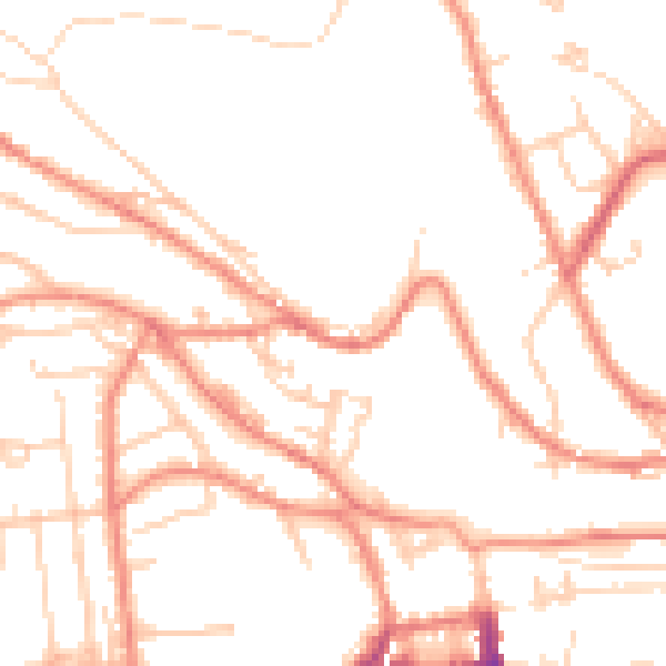 Daytime road noise heatmap for HD3 4UL