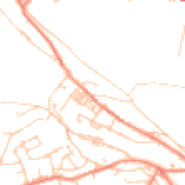 Daytime road noise heatmap for HD3 4UR