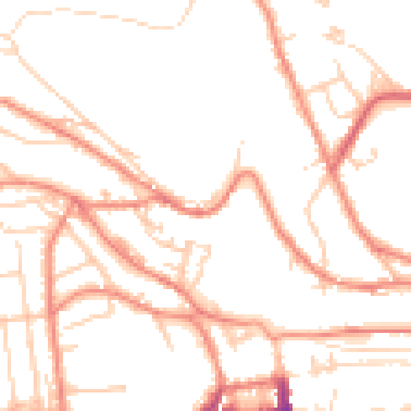 Daytime road noise heatmap for HD3 4UW