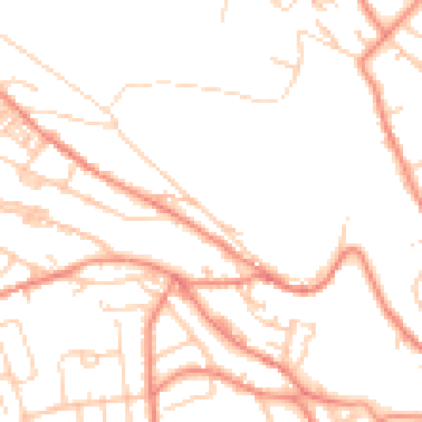 Daytime road noise heatmap for HD3 4XW