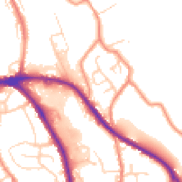 Daytime road noise heatmap for HD5 0AP