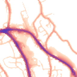 Daytime road noise heatmap for HD5 0AS