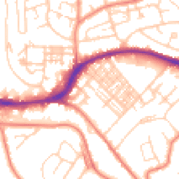 Daytime road noise heatmap for HD5 8AZ