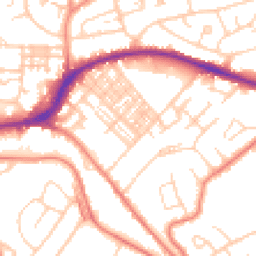 Daytime road noise heatmap for HD5 8BG