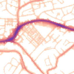 Daytime road noise heatmap for HD5 8BJ