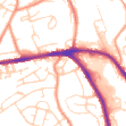 Daytime road noise heatmap for HD5 8QE