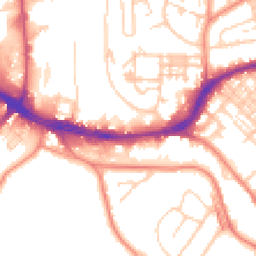 Daytime road noise heatmap for HD5 9BG
