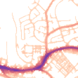 Daytime road noise heatmap for HD5 9EE