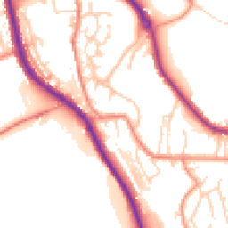 Daytime road noise heatmap for HD8 0AA