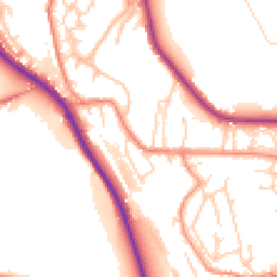 Daytime road noise heatmap for HD8 0AD