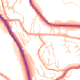 Daytime road noise heatmap for HD8 0AF