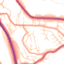 Daytime road noise heatmap for HD8 0AG