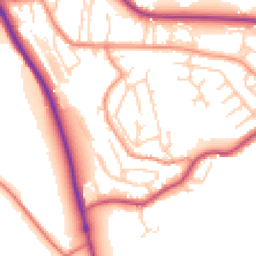 Daytime road noise heatmap for HD8 0AJ