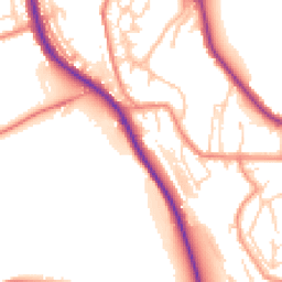 Daytime road noise heatmap for HD8 0AP