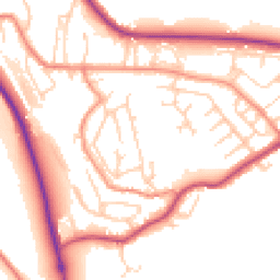 Daytime road noise heatmap for HD8 0AQ