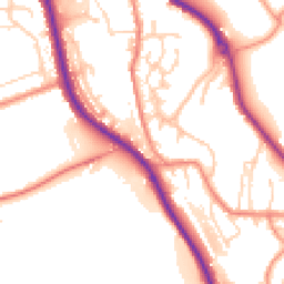 Daytime road noise heatmap for HD8 0AT